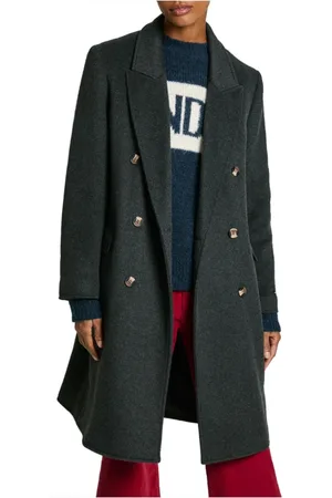 Pepe Jeans Double-Breasted Coats, female, , S, Grey Beth Double-Breasted Coat