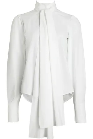 Patou Shirts, female, , 3XS, Cotton Stand-Up Collar Shirt