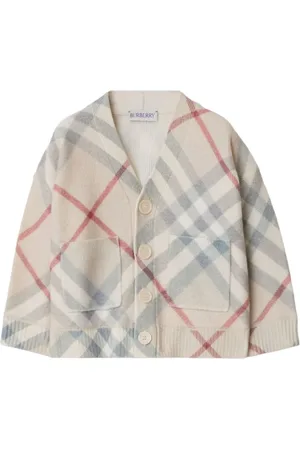 Burberry Cardigans, unisex, , 6 M, Elegant Wool Jacket Pale Stone