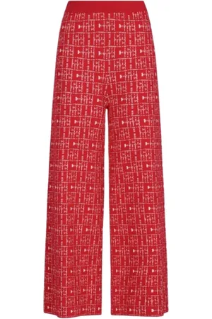 Carolina Herrera Jacquard Initials Straight Trousers