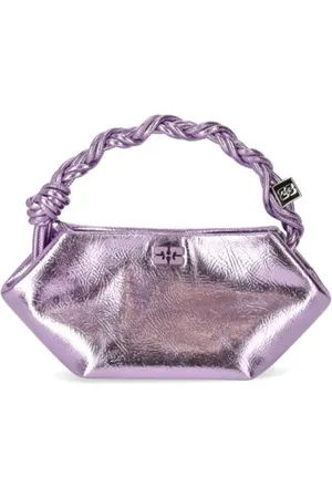 Ganni Handbags, female, , ONE SIZE, Lavender Metallic Mini Handbag