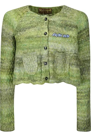 Brain Dead Tweed Jackets, female, , S, Scalloped Cardigan
