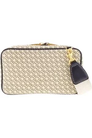 Carolina Herrera Cross Body Bags, female, , ONE SIZE, Canvas Bandolier Bag with Leather Trim
