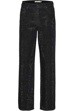 Gestuz Straight Jeans, female, , W28, Studded Straight Leg Jeans