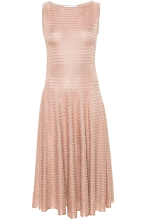 ANTONINO VALENTI Midi Dresses, female, , S, Knit Boatneck Dress Flared Skirt