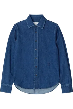 Closed Denim Shirts, female, , L, Denim Shirt with Logo and Horn Buttons