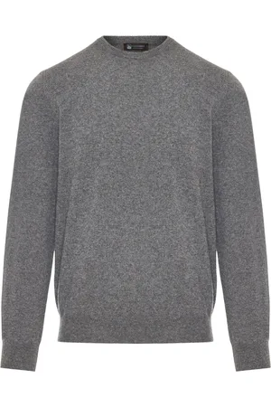 COLOMBO Cashmere Knitwear, male, , 2XL, Luxury Kid Cashmere Crew-Neck Jumper