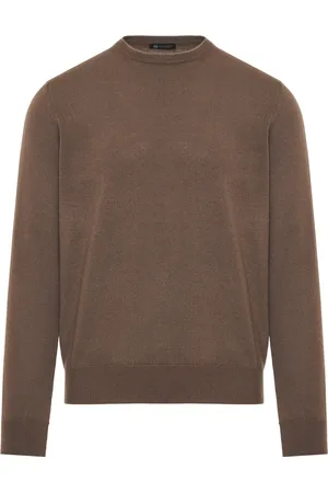COLOMBO Cashmere Knitwear, male, , 2XL, Luxury Kid Cashmere Crew-Neck Jumper
