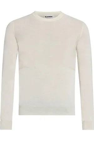 Jil Sander Casual White Wool Jumper