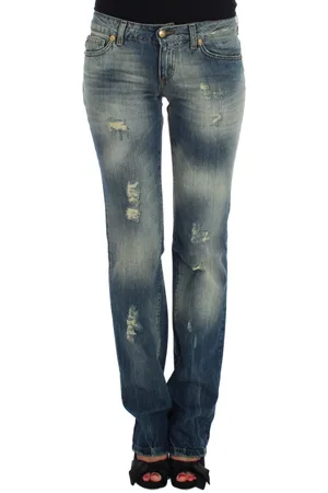 Roberto Cavalli Straight Jeans, female, , W26, Low Waist Slim Leg Denim Jeans