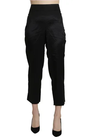Bencivenga Cropped Trousers, female, , L, Elegant High Waist Cropped Trousers