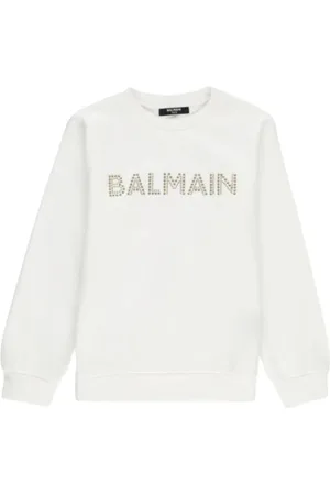 Balmain Sweatshirts, female, , 10 Y, Jumper with Stud Logo