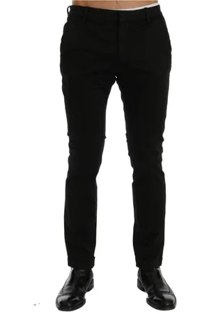 Costume National Slim-fit Trousers, male, , S, Chic Slim Fit Cotton Stretch Trousers