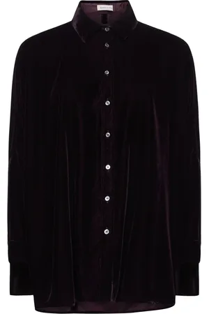 BLANCA Shirts, female, , S, Burgundy Oversized Shirt with Classic Collar