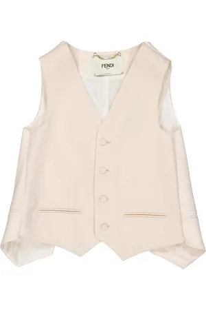 Fendi Vests, female, , XS, Sleeveless Wool Vest with Silk Back