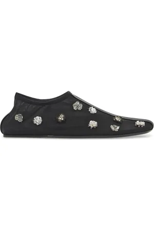 CHRISTOPHER ESBER Mesh Ballerinas with Sequin Flowers