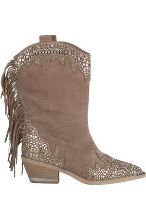 Alma en Pena Cowboy Boots, female, , 5 UK, Ankle Boot with Glitter and Fringes
