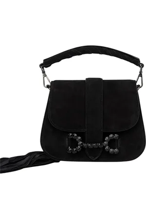 Alma en Pena Rhinestone buckle clutch bag