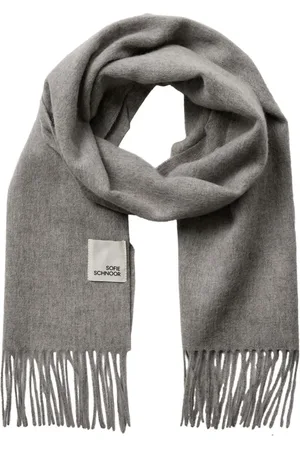 Sofie Schnoor Soft Grey Melange Fringed Scarf