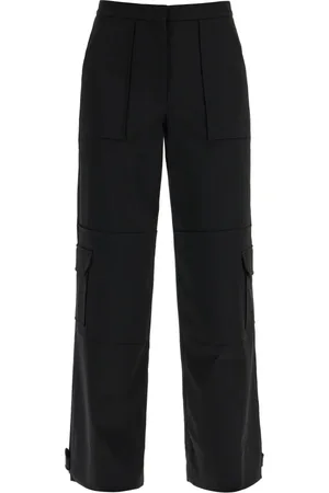 Ganni Wide Trousers, female, , M, Adjustable Twill Cargo Trousers