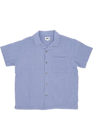 Obey Feather Woven Shirt Hydrangea