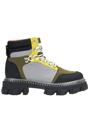 Ganni Lace-up Boots, female, , 8 UK, Chunky Cleated-Sole Lace-Up Boots