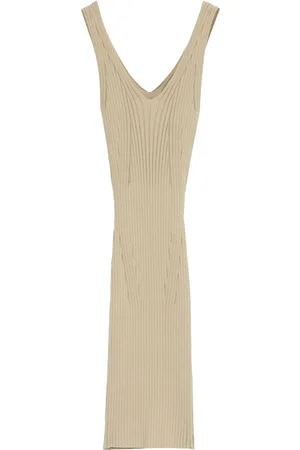 Rodebjer V-Neck Ribbed Midi Dress