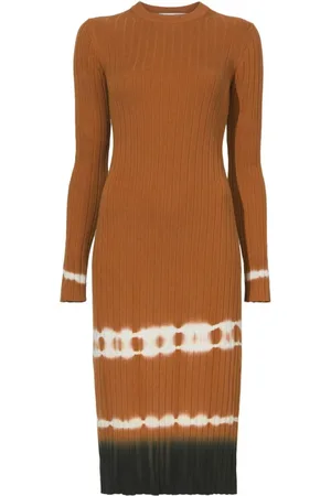 Proenza Schouler Knitted Dresses, female, , M, Ribbed Knitted Dip-Dye Dress