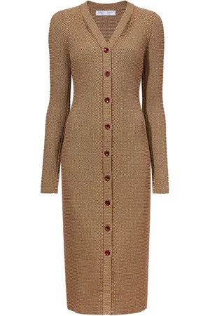 Proenza Schouler Knitted Dresses, female, , S, Stripe Rib-Knit Dress
