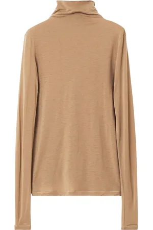 Rodebjer Long Sleeve Tops, female, , S, Camel Turtleneck Top