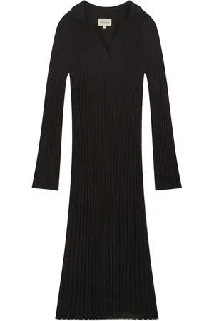 Loulou Studio Knitted Dresses, female, , L, Silk and Cotton Polo-Neck Dress