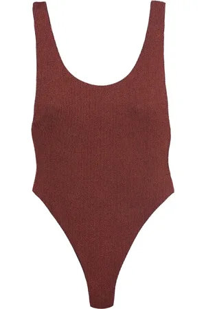 Reina Olga Bronze Scoop Neck Swimsuit