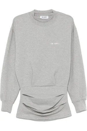 The Attico Ribbed Cuffs Crew Neck Dress