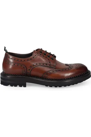 Green george Laced Shoes, male, , 7 UK, Leather Flat Shoes Stylish Quality