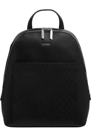 Calvin Klein Backpacks, female, , ONE SIZE, Logo Pattern Zip Backpack Multipockets