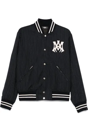 AMIRI Bomber Jackets, male, , M, Pinstriped Bomber Jacket with Logo