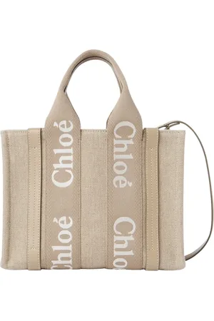 Chloé Tote Bags, female, , ONE SIZE, Linen Canvas Tote Bag