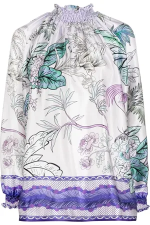 F.R.S For Restless Sleepers Lilac Palazzo Coat with Japanese Print