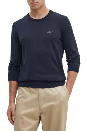 Aeronautica Militare Round-neck Knitwear, male, , L, Jumper with Logo Detail