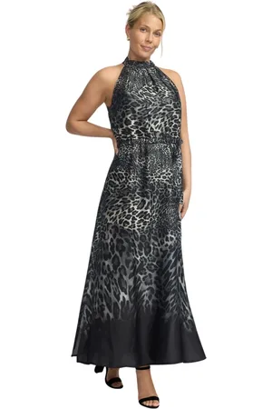 2-Biz Black Leo Gradient Print Dress