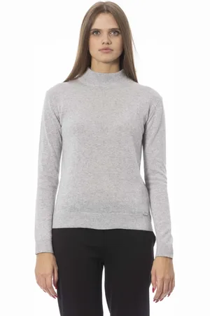BALDININI Turtlenecks, female, , M, Trendy Knit Jumper with Monogram Detail