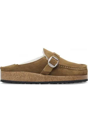 Birkenstock Mules, female, , 6 UK, Shearling Moccasin Clog with Big Buckle