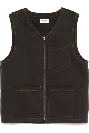 AGOLDE Denim Vest with Orange Stitching