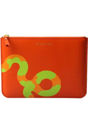 Comme des Garçons Graphic Print Leather Clutch Bag
