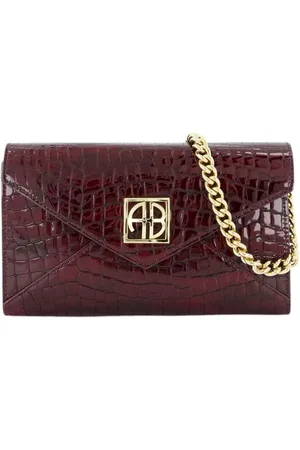 ANINE BING Shoulder Bags, female, , ONE SIZE, Burgundy Leather Small Clutch Shoulder Bag