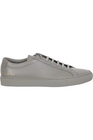 COMMON PROJECTS Gold Logo Cobalt Leather Trainers