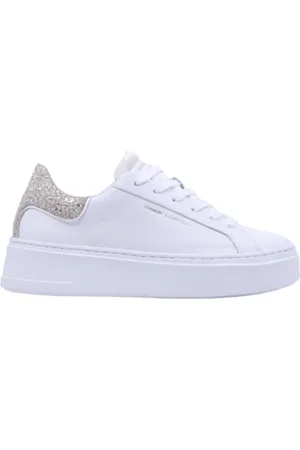 Crime london Sneakers, female, , 6 UK, -Gold Leather Trainers Extralight Model