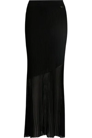HUGO BOSS Midi Dresses, female, , L, Elegant Midirock with Ottoman-Structure