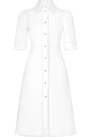 Dolce & Gabbana Shirt Dresses, female, , S, Tweed Midi Shirtdress