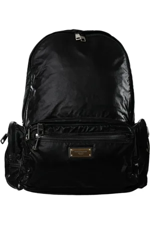 Dolce & Gabbana Patent Leather Logo Backpack
